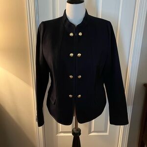 Talbots Navy Blue Military Style Jacket